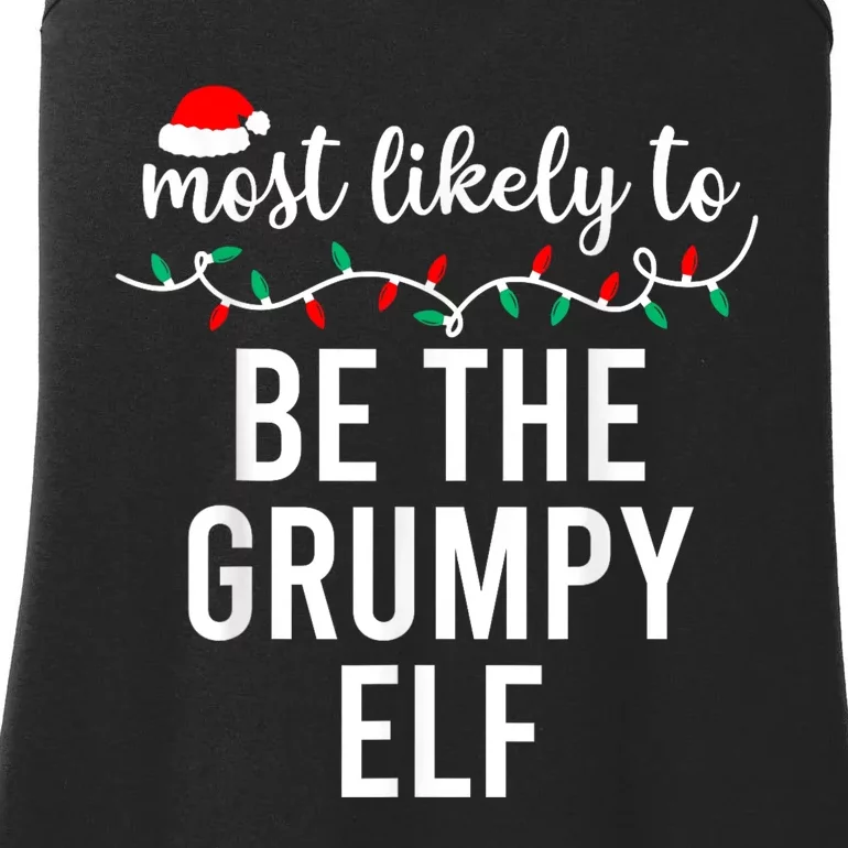 Most Likely To Christmas Matching Family Pajamas Funny Ladies Essential Tank