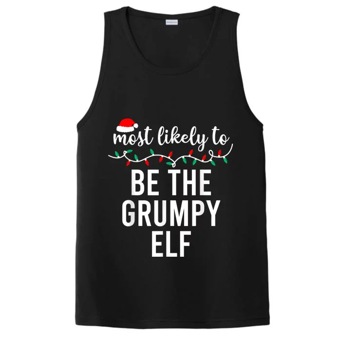 Most Likely To Christmas Matching Family Pajamas Funny Performance Tank