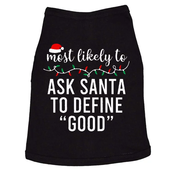 Most Likely To Christmas  Matching Family Pajamas Funny Doggie Tank