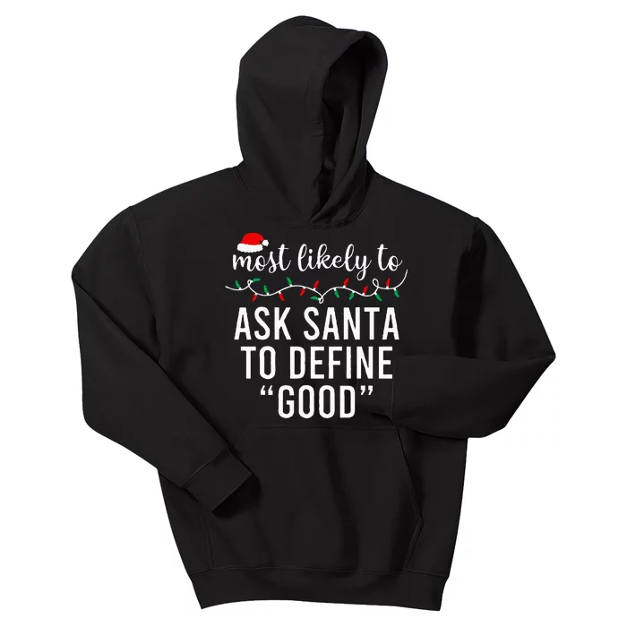 Most Likely To Christmas  Matching Family Pajamas Funny Kids Hoodie