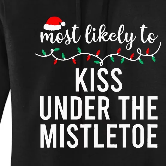 Most Likely To Christmas Matching Family Pajamas Women's Pullover Hoodie