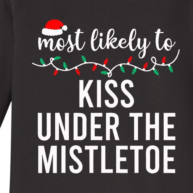 Most Likely To Christmas Matching Family Pajamas Baby Long Sleeve Bodysuit