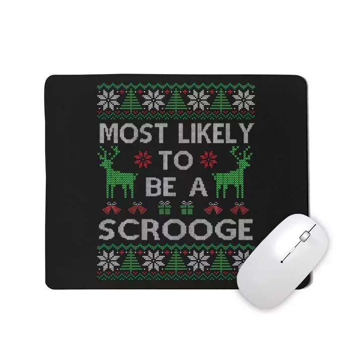 Most Likely To Be A Scrooge Christmas Mousepad