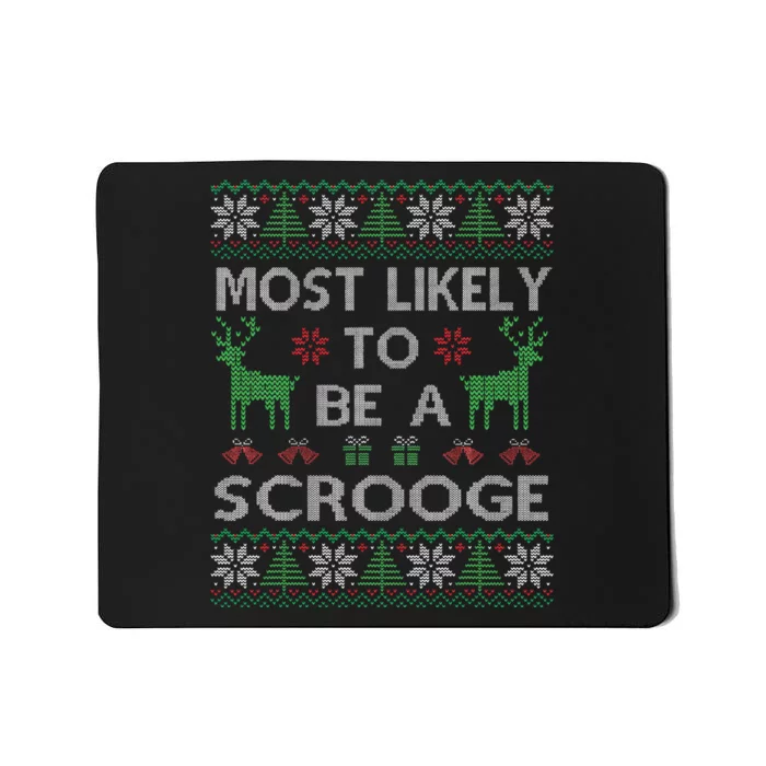 Most Likely To Be A Scrooge Christmas Mousepad