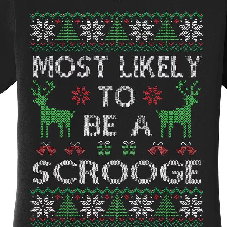 Most Likely To Be A Scrooge Christmas Women's T-Shirt