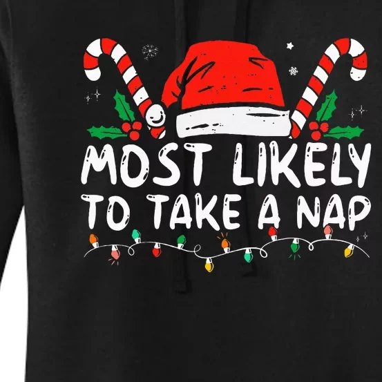 Most Likely To Take A Nap Family Matching Christmas Women's Pullover Hoodie