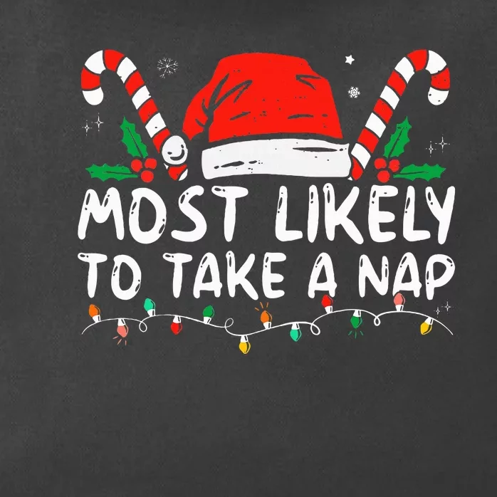 Most Likely To Take A Nap Family Matching Christmas Zip Tote Bag