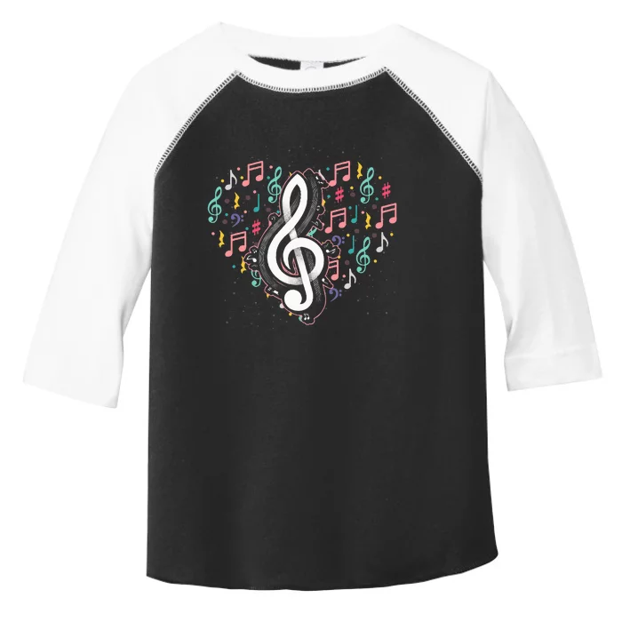 Music Lover Treble Clef Heart Music Notes Musician Music Toddler Fine Jersey T-Shirt