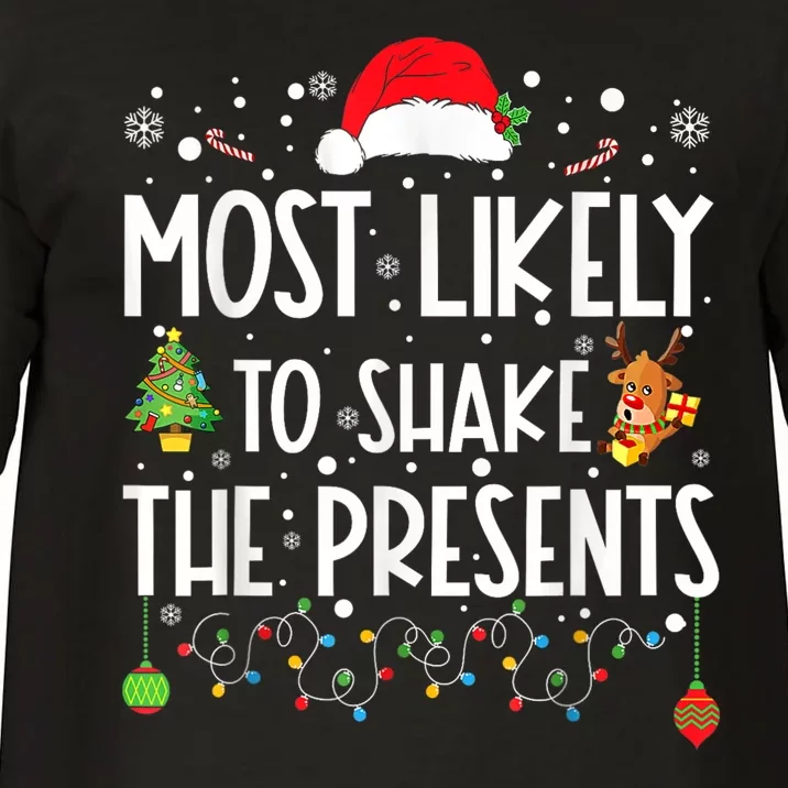 Most Likely To Shake The Presents Christmas Shirts For Family Comfort Colors T-Shirt