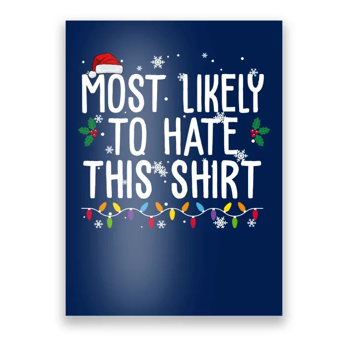 Most Likely To Hate This Funny Christmas Poster