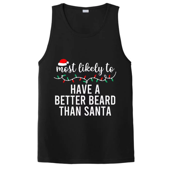 Most Likely To Christmas Matching Family Pajamas Funny Performance Tank