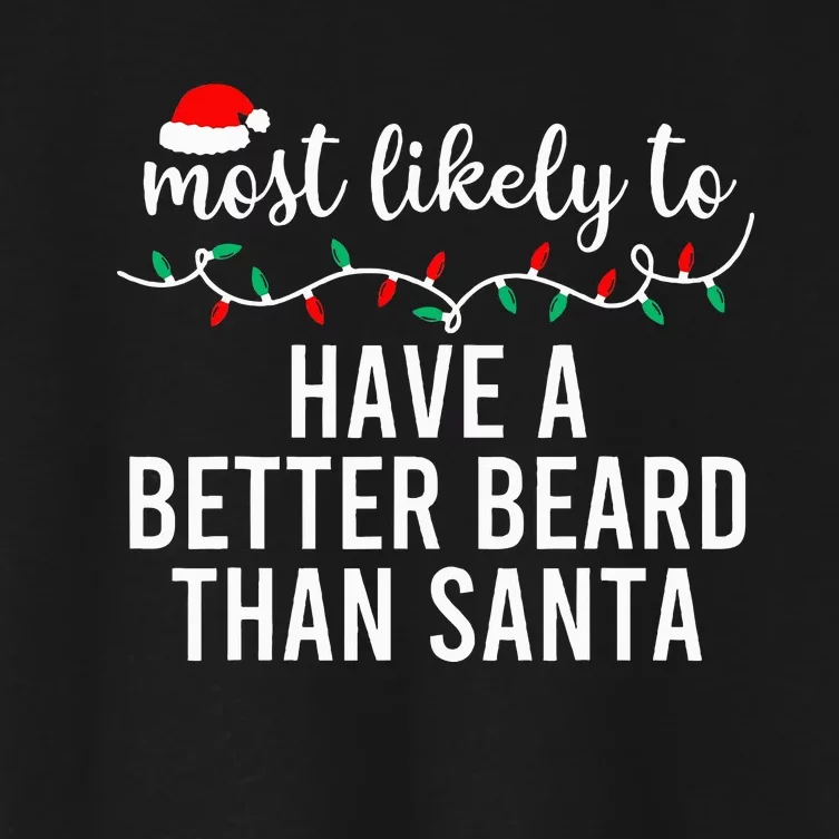 Most Likely To Christmas Matching Family Pajamas Funny Women's Crop Top Tee