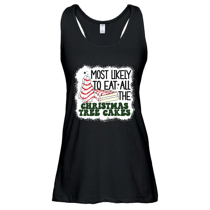 Most Likely To Eat All The Christmas Tree Cake Debbie Tree Ladies Essential Flowy Tank