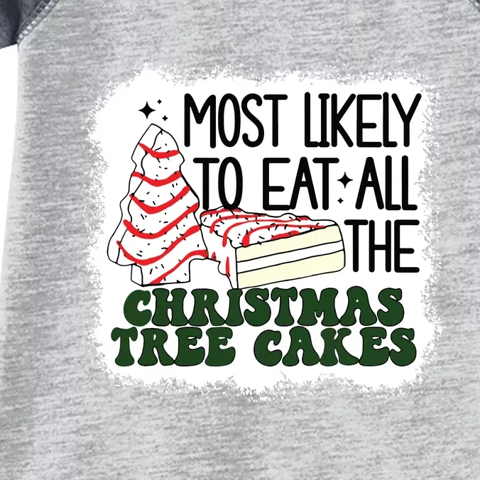 Most Likely To Eat All The Christmas Tree Cake Debbie Tree Infant Baby Jersey Bodysuit