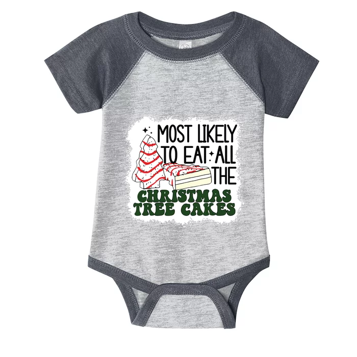 Most Likely To Eat All The Christmas Tree Cake Debbie Tree Infant Baby Jersey Bodysuit