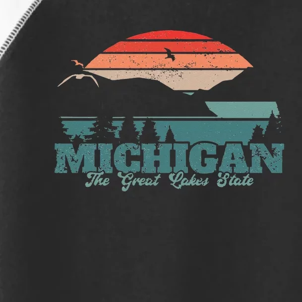 Michigan Lake The Great Lakes State Proud Michigander Toddler Fine Jersey T-Shirt