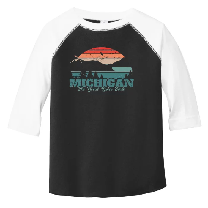 Michigan Lake The Great Lakes State Proud Michigander Toddler Fine Jersey T-Shirt