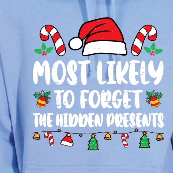 Most Likely To Forget The Hidden Presents Family Pajama Unisex Surf Hoodie