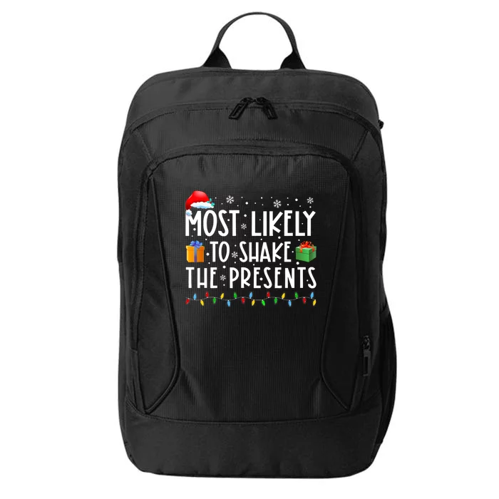 Most Likely To Shake The Presents Family Matching Christmas City Backpack