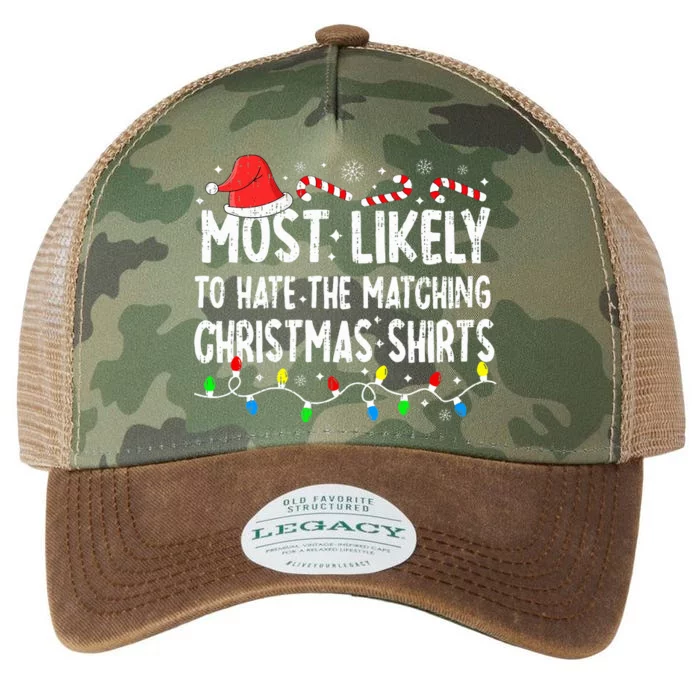 Most Likely To Hate Matching Christmas Family Pajamas Legacy Tie Dye Trucker Hat