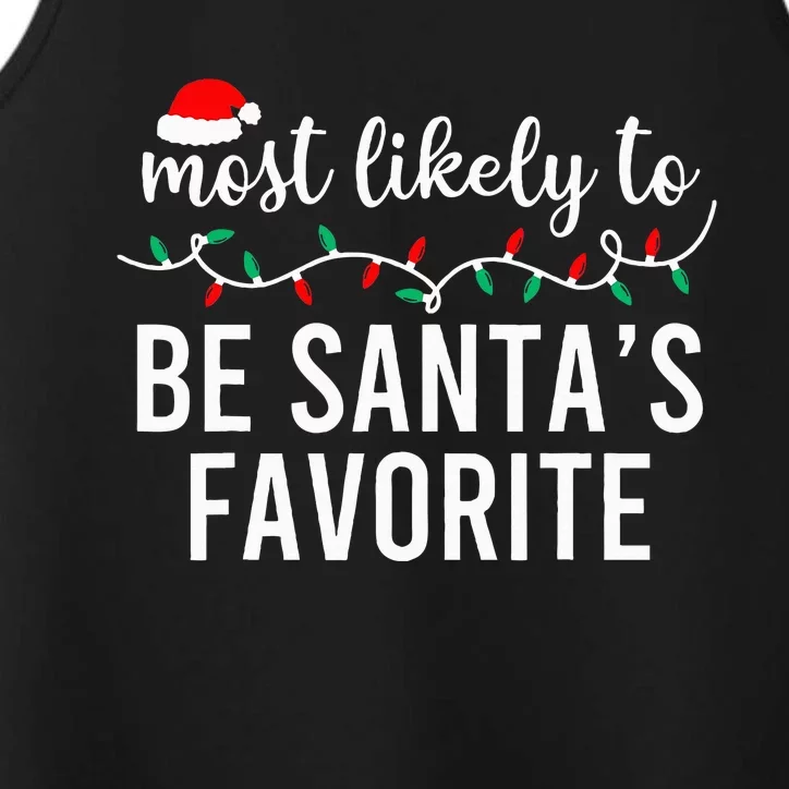 Most Likely To Christmas Matching Family Pajamas Funny Performance Tank