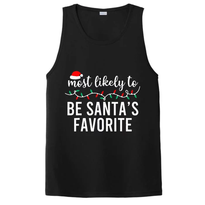 Most Likely To Christmas Matching Family Pajamas Funny Performance Tank