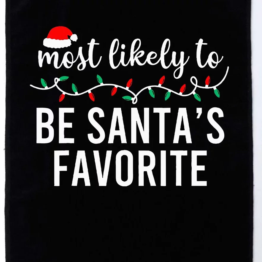 Most Likely To Christmas Matching Family Pajamas Funny Platinum Collection Golf Towel