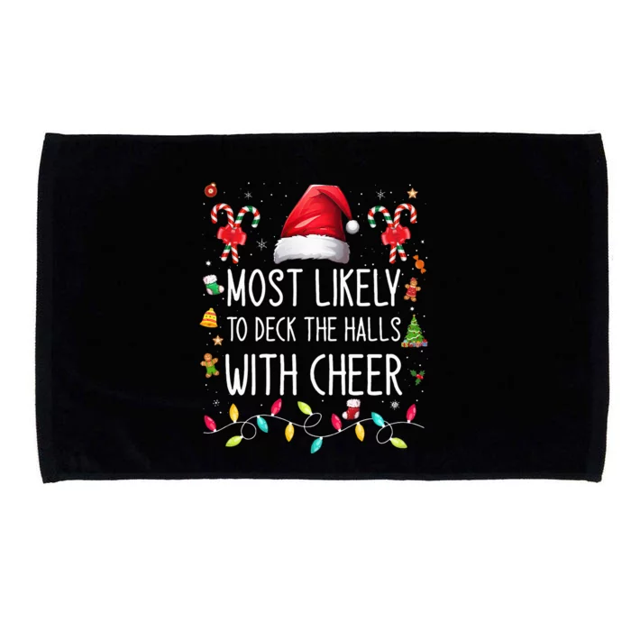 Most Likely To Deck the Halls with Cheer Family Matching Microfiber Hand Towel