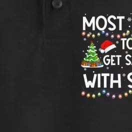 Most Likely To Get Sassy With Santa Funny Family Christmas Dry Zone Grid Performance Polo