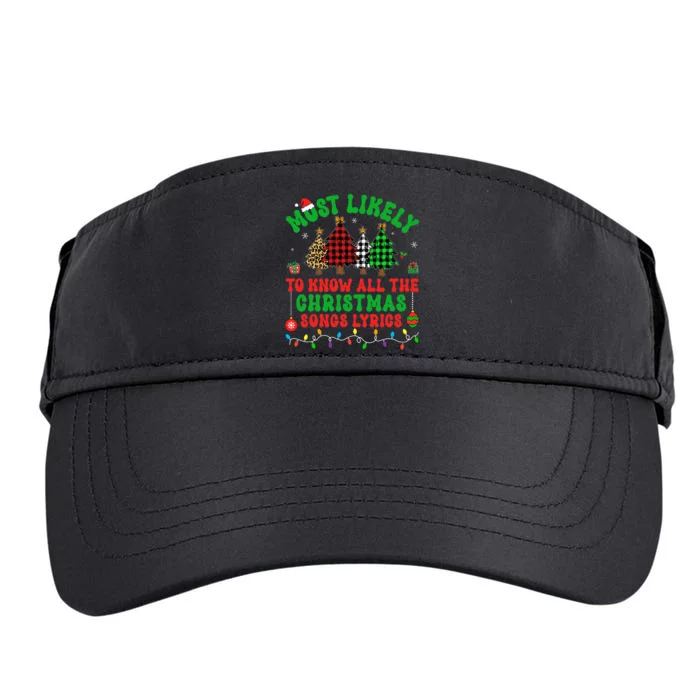 Most Likely To Know All The Christmas Songs Adult Drive Performance Visor