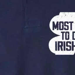 Most Likely To Do An Irish Exit Funny Softstyle Adult Sport Polo