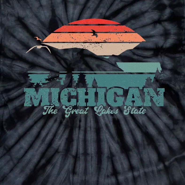 Michigan Lake The Great Lakes State Proud Michigander Tie-Dye T-Shirt