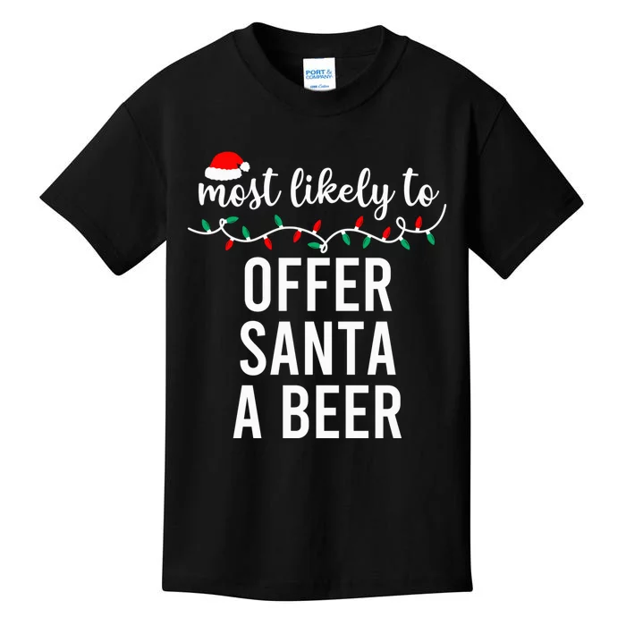 Most Likely To Christmas Shirt Matching Family Pajamas Funny Kids T-Shirt