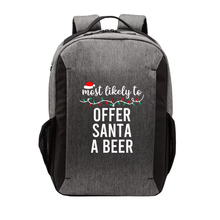 Most Likely To Christmas Shirt Matching Family Pajamas Funny Vector Backpack