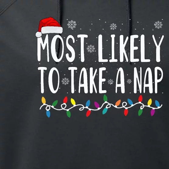 Most Likely Take A Nap Performance Fleece Hoodie