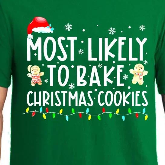 Most Likely To Drink All The Cookies Cute Christmas Family Matching Gift Pajama Set