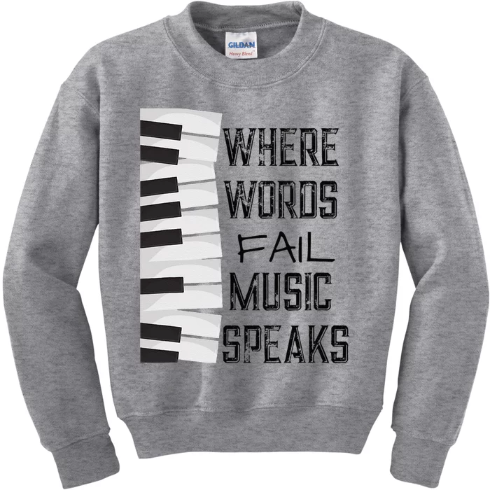 Music Lovers Themed Gift Tee Kids Sweatshirt