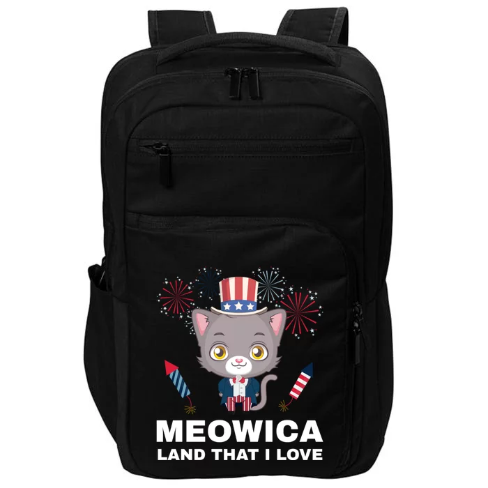 Meowica Land That I Love Usa Gift Impact Tech Backpack