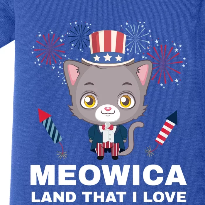 Meowica Land That I Love Usa Gift Baby Bodysuit