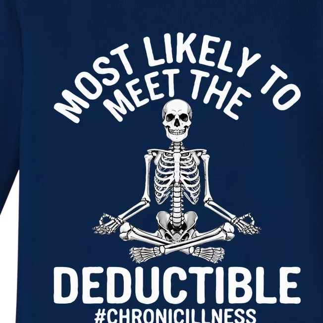 Most Likely To Meet The Deductible Chronic Illness Baby Long Sleeve Bodysuit