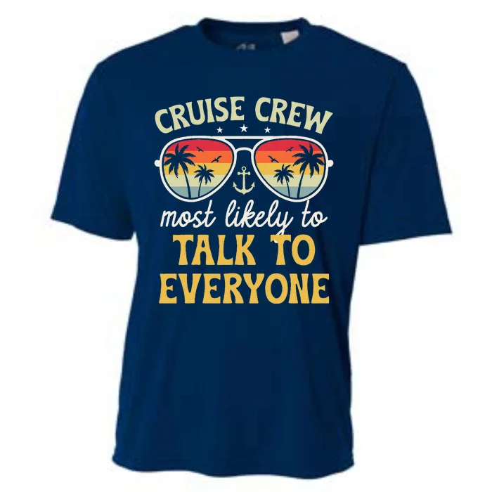 Most Likely To Talk To Everyone Matching Family Cruise 2024 Cooling Performance Crew T-Shirt