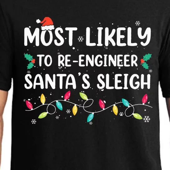 Most Likely To ReEngineer Santas Sleigh Christmas Pajamas Pajama Set