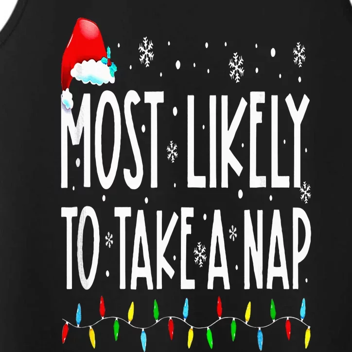 Most Likely To Take A Nap Family Matching Christmas Performance Tank