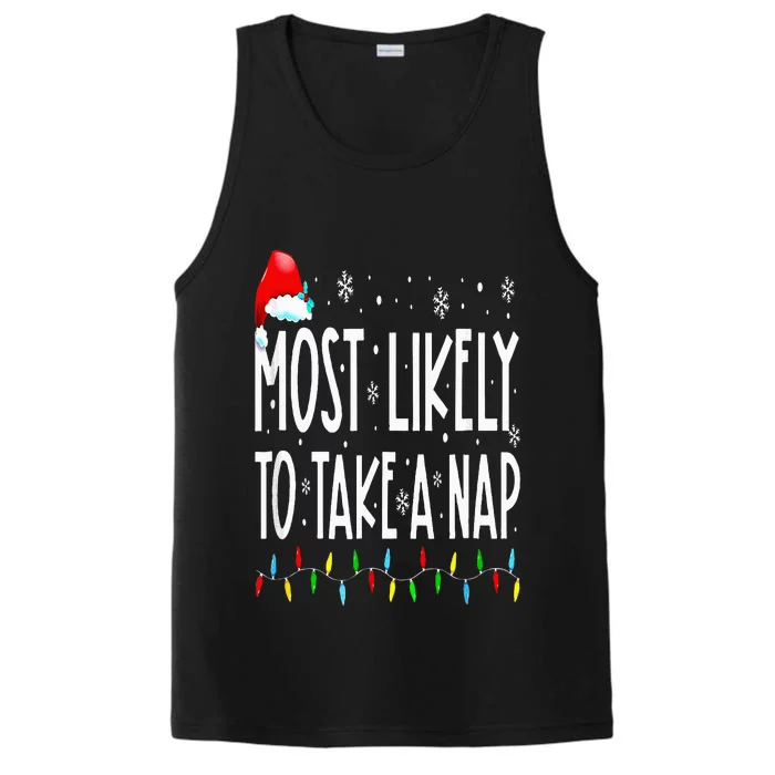 Most Likely To Take A Nap Family Matching Christmas Performance Tank