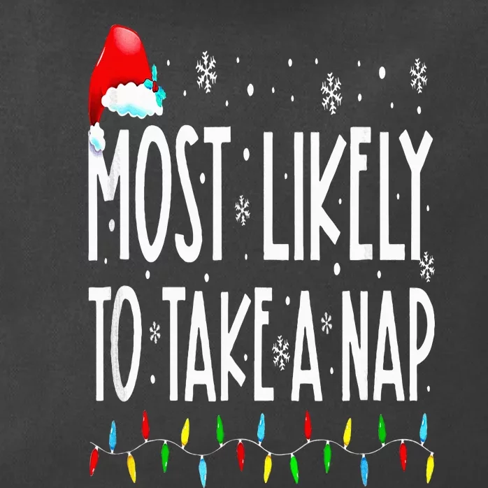 Most Likely To Take A Nap Family Matching Christmas Zip Tote Bag