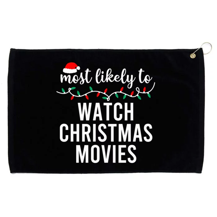 Most Likely To Christmas Shirt Matching Family Pajamas Funny Grommeted Golf Towel