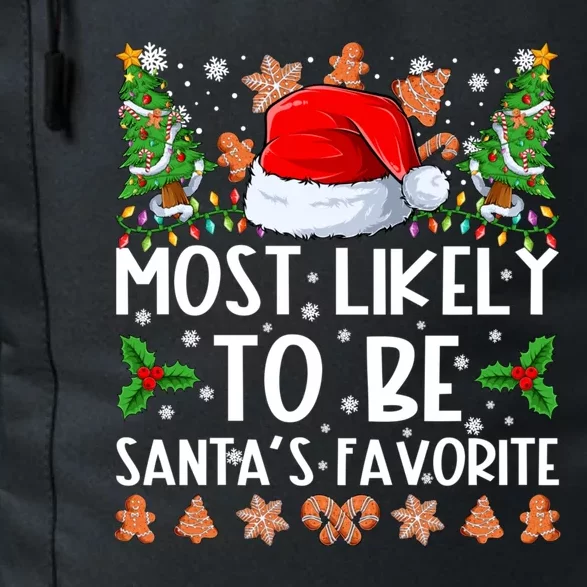 Most Likely To Be SantaS Favorite Family Christmas Pajamas Daily Commute Backpack