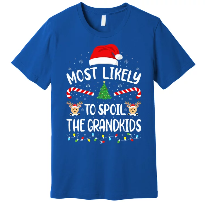 Most Likely To Spoil The Grand family Joke Christmas Premium T-Shirt