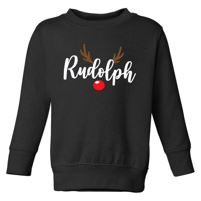 Most Likely To Try Ride Rudolph Funny Couples Christmas Toddler Sweatshirt