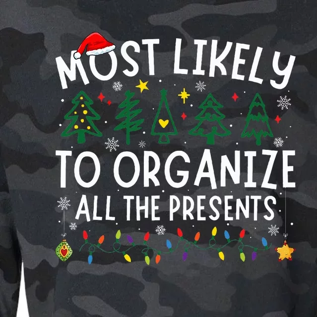 Most Likely To Organize All The Presents Matching Christmas Cropped Pullover Crew